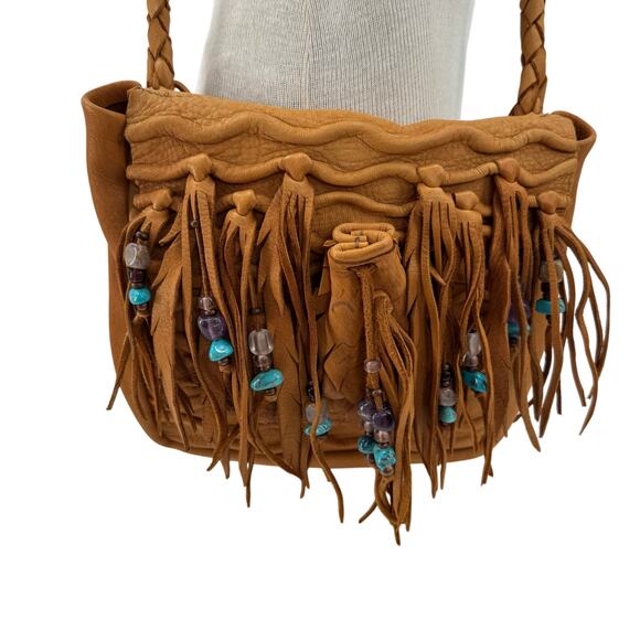 Moondancer leather deer skin crossbody bag - Picture 10 of 10